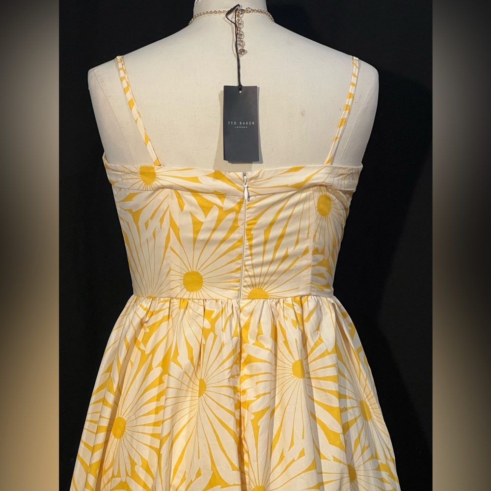 Flora Bea big floral cotton sateen maxi gown spaghetti straps are detachable-NWT - Picture 12 of 16